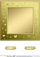 8 x 8 Metallic Romantic Hearts Plain Card Base