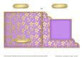 Gold Floral Cut and Fold Corner Card Plain Card Base