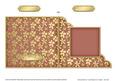 Gold Floral Cut and Fold Corner Card Plain Card Base