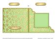 Gold Floral Cut and Fold Corner Card Plain Card Base