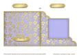 Gold Floral Cut and Fold Corner Card Plain Card Base