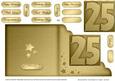 25th Metallic Age Cut and Fold Corner Card