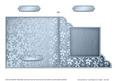 Metallic Floral Cut and Fold Corner Card Plain Card Base