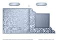 Metallic Floral Cut and Fold Corner Card Plain Card Base