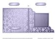 Metallic Floral Cut and Fold Corner Card Plain Card Base