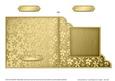 Metallic Floral Cut and Fold Corner Card Plain Card Base