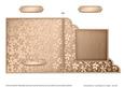 Metallic Floral Cut and Fold Corner Card Plain Card Base