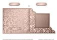 Metallic Floral Cut and Fold Corner Card Plain Card Base