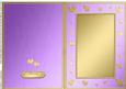 A5 Metallic Romantic Hearts Plain Card Base