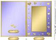 5 x 7 Metallic Romantic Hearts Plain Card Base