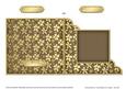Gold Floral Cut and Fold Corner Card Plain Card Base