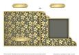Gold Floral Cut and Fold Corner Card Plain Card Base