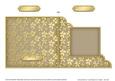 Gold Floral Cut and Fold Corner Card Plain Card Base