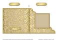 Gold Floral Cut and Fold Corner Card Plain Card Base