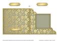 Gold Floral Cut and Fold Corner Card Plain Card Base