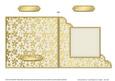 Gold Floral Cut and Fold Corner Card Plain Card Base