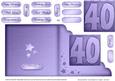 40th Metallic Age Cut and Fold Corner Card