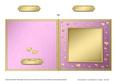 Square Metallic Romantic Hearts Plain Card Base Portrait