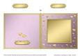 Square Metallic Romantic Hearts Plain Card Base Portrait