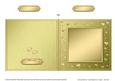 Square Metallic Romantic Hearts Plain Card Base Portrait