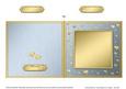 Square Metallic Romantic Hearts Plain Card Base Portrait
