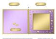Square Metallic Romantic Hearts Plain Card Base Portrait