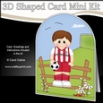 3D Shaped Card Kit - Little Footballer Plays for Stevenage