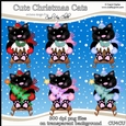 Cute Christmas Cats - CU4CU Digital Clip Art Set
