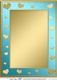 A4 Metallic Romantic Hearts Plain Card Base