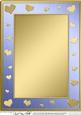 A4 Metallic Romantic Hearts Plain Card Base