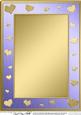 A4 Metallic Romantic Hearts Plain Card Base