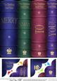 8 x 8 Merry Christmas Books Scalloped Corner Topper