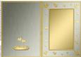 A5 Metallic Romantic Hearts Plain Card Base