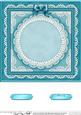 8 x 8 Pearls, Lace and Ribbon Plain Card Base