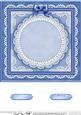 8 x 8 Pearls, Lace and Ribbon Plain Card Base