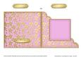 Gold Floral Cut and Fold Corner Card Plain Card Base