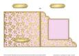 Gold Floral Cut and Fold Corner Card Plain Card Base