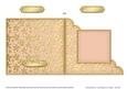 Gold Floral Cut and Fold Corner Card Plain Card Base