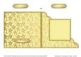 Gold Floral Cut and Fold Corner Card Plain Card Base
