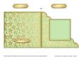 Gold Floral Cut and Fold Corner Card Plain Card Base