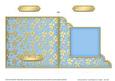 Gold Floral Cut and Fold Corner Card Plain Card Base