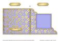 Gold Floral Cut and Fold Corner Card Plain Card Base