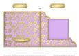 Gold Floral Cut and Fold Corner Card Plain Card Base