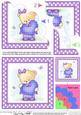Cute Hunney Bear Rosie has a Love Heart - Shell Edged Corner side stacker