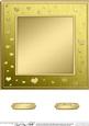 8 x 8 Metallic Romantic Hearts Plain Card Base
