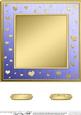 8 x 8 Metallic Romantic Hearts Plain Card Base