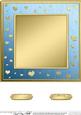 8 x 8 Metallic Romantic Hearts Plain Card Base