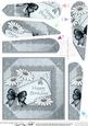 Daisies on Metallic Lace Fan Pyramage