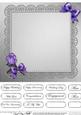 Roses and Metallic Lace Matching 8 x 8 Insert Panel and Gree