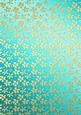 Gold Metallic Flowers Matching Backing Paper Kit